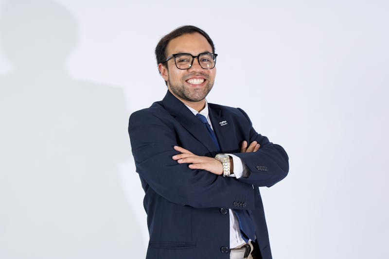 Portrait of James K., corporate event client